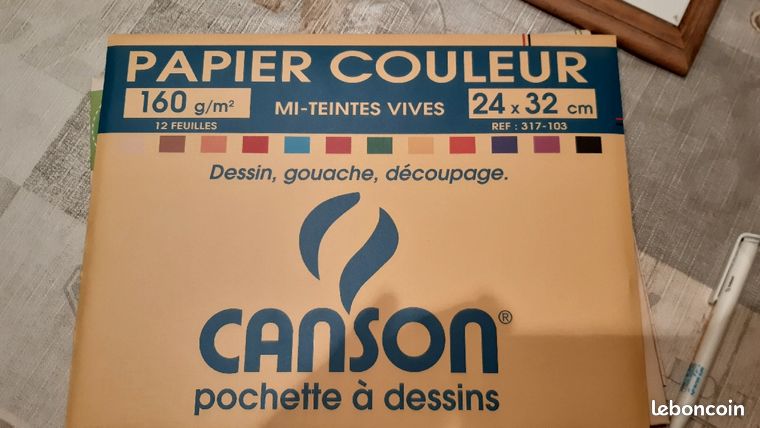 Feuille Canson Pochette Canson Couleurs Vives 24x32 Bureau