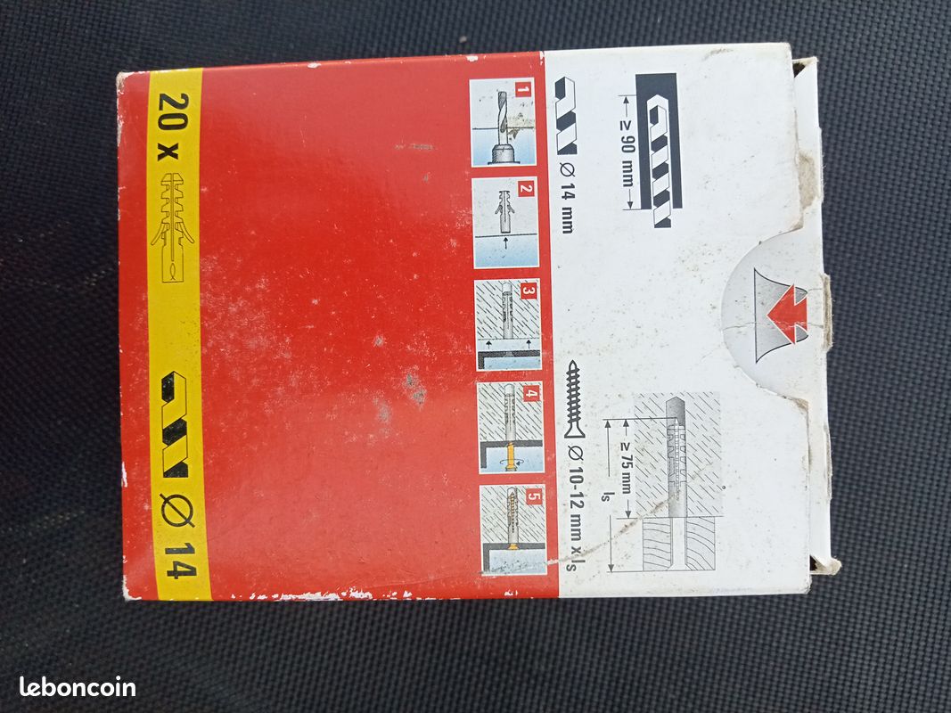 Boîte de 18 chevilles Fischer s14 (image 3)