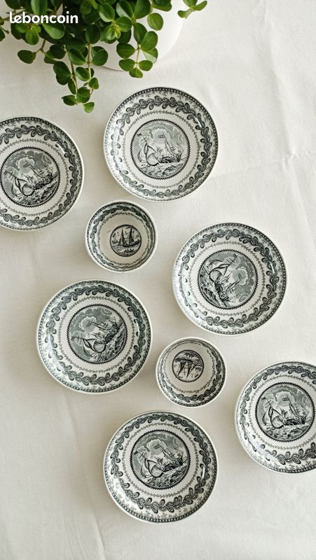 Lot de 6 coupelles et 2 tasses Cappellemans, Jemmapes (image 7)