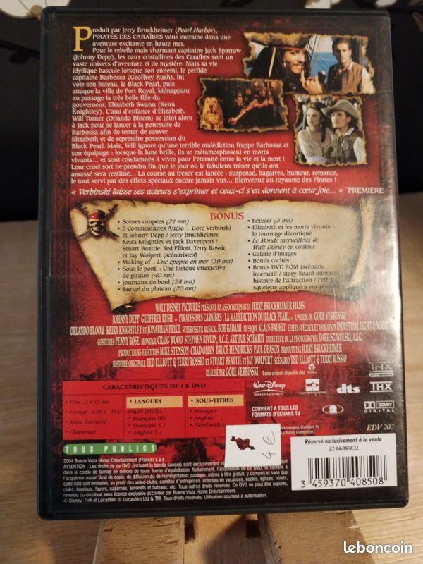 DVD pirates des caraïbes (image 2)