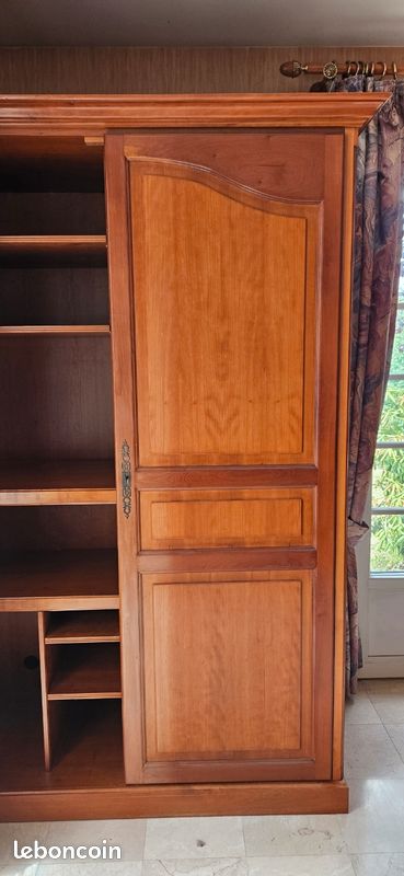 Grand meuble bureau / secrétaire en bois massif avec rangements (image 7)