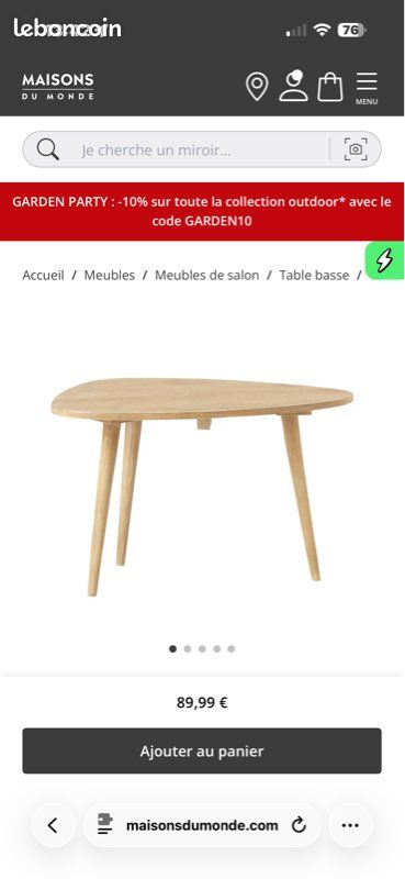 Table basse bois vintage (image 11)