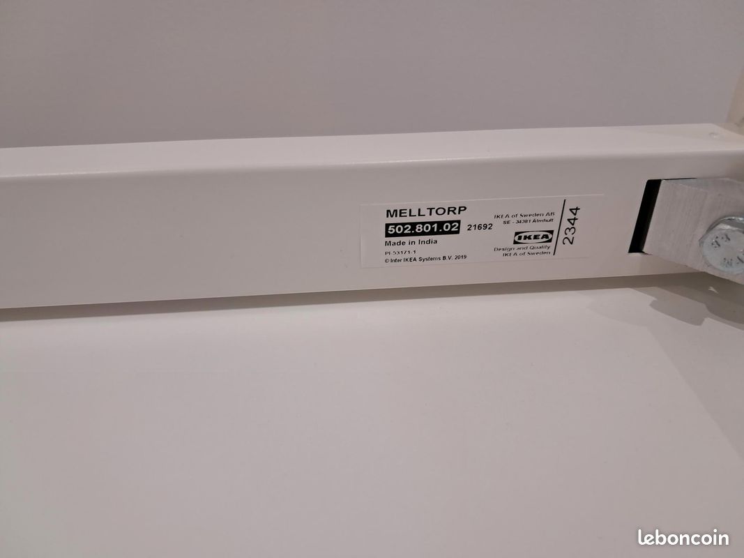 1 table neuve 75 x 75cm avec 4 pieds métal laqués blanc démontables et plateau mélaminé blanc épaisseur 20mm (image 7)