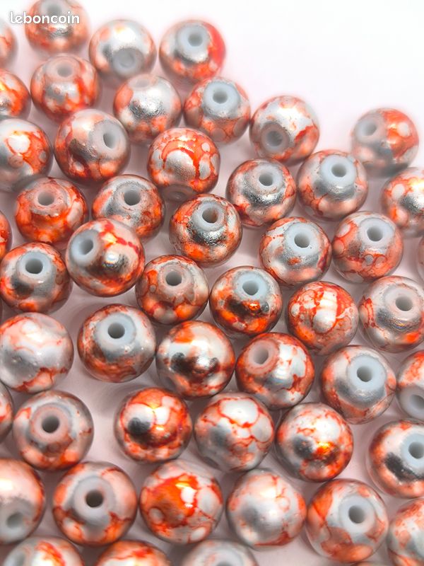 Lot de perles en verre 8mm (image 3)
