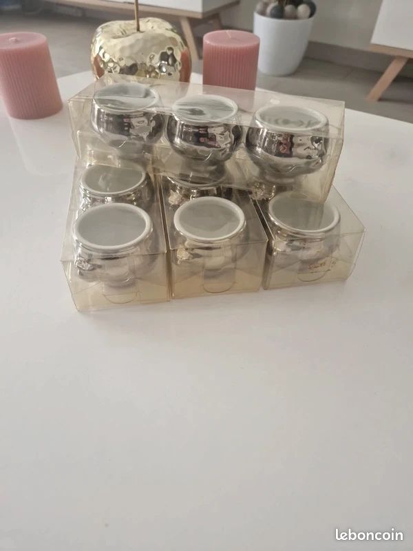 Lot de 12 verrines Argenté - Faïence (image 4)