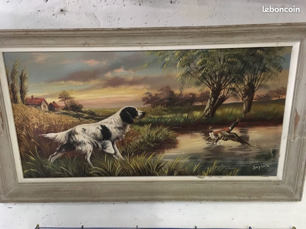 Tableau sur toile scène de chasse SEYRAC (image 1)