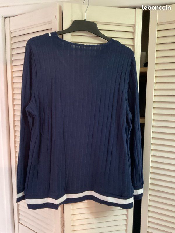 Baisse de prix: Pull femme bleu marine 3XL – Neuf – Très doux et confortable (image 2)