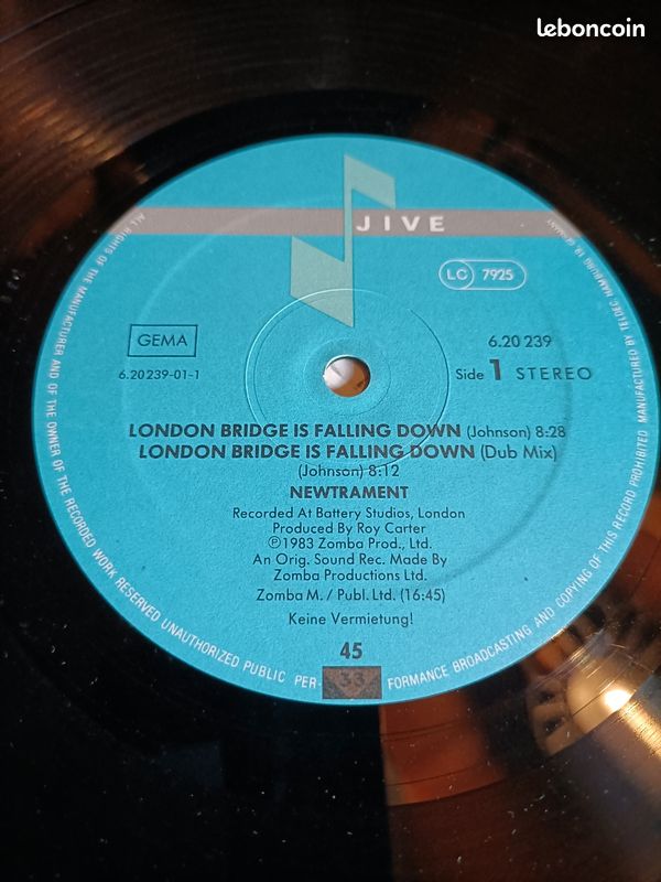 Newtrament - London Bridge Is Falling Down (1983 Allemagne 🇩🇪) (image 4)