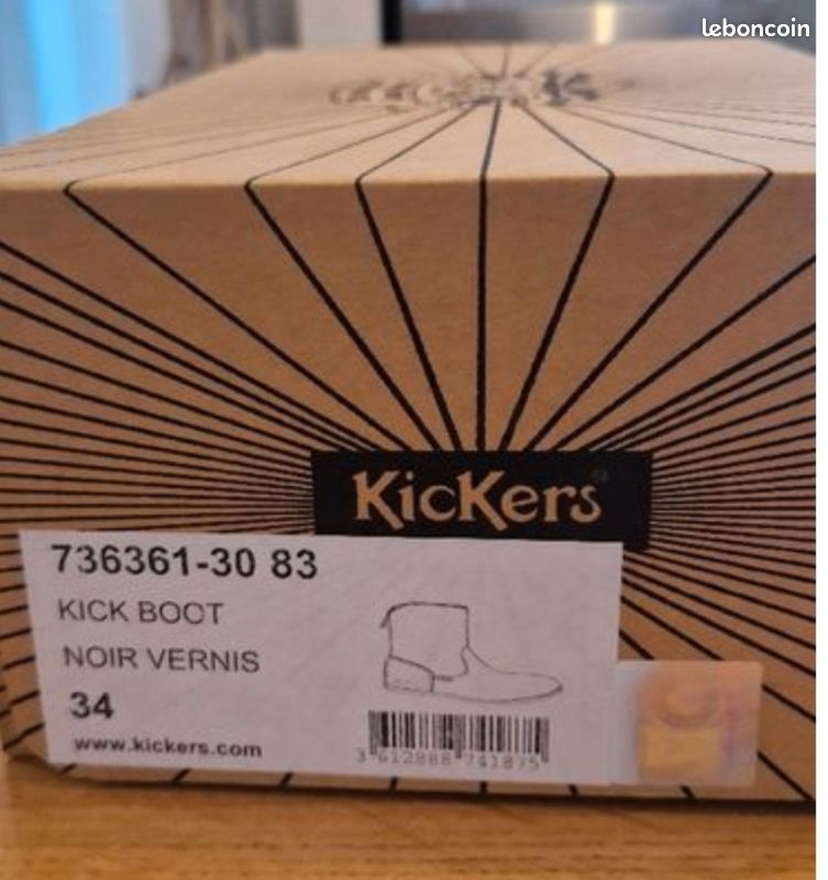Bottines noires kickers (enfant) (image 5)