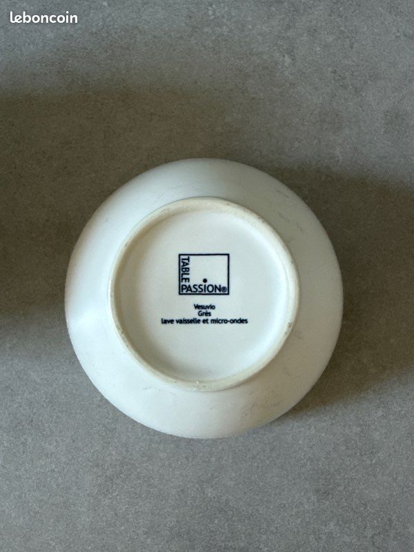 6 Assiettes Creuses Vésuvio Blanc 25 Cm - Grès Lave-vaissable