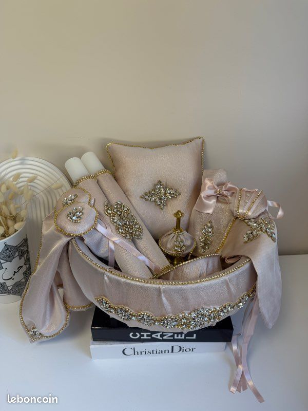 Corbeille Henna rose et strass (image 1)