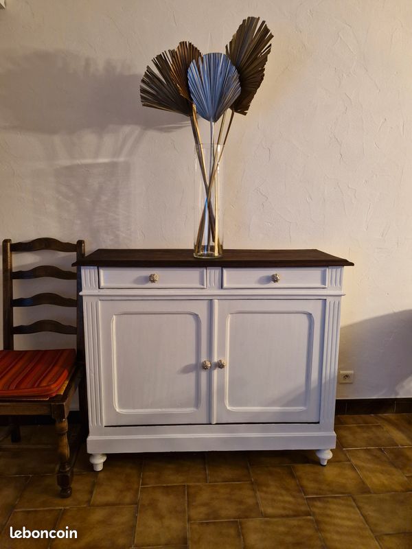 Buffet Parisien Ancien En Bois – 120x105x120 Cm – Très Bel état