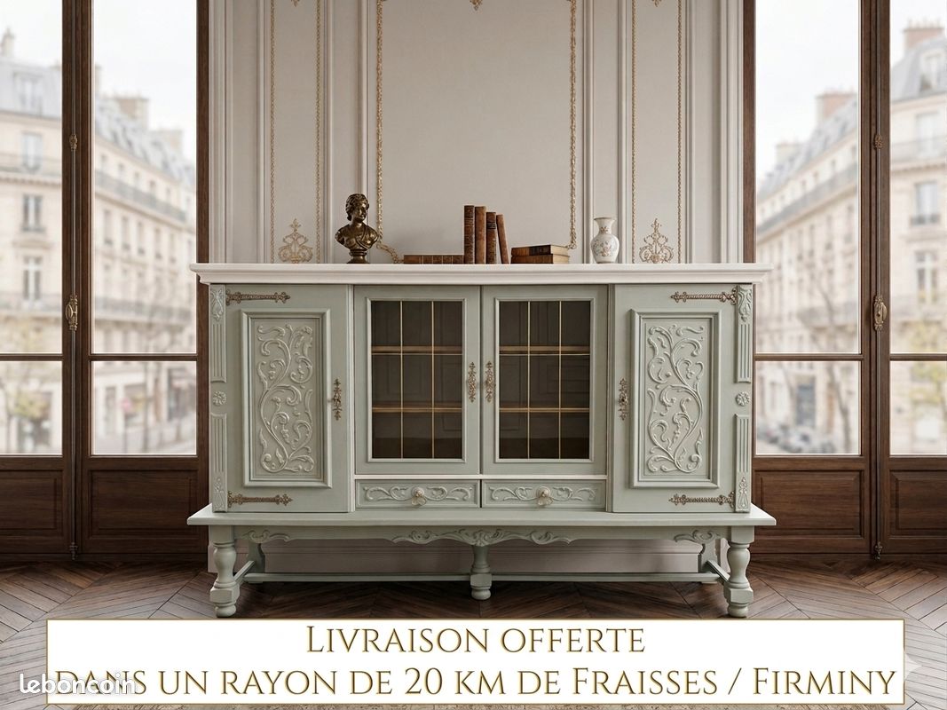 Buffet buffet Look Vintage Vert Sauge – Livraison Offerte (20km) (image 1)