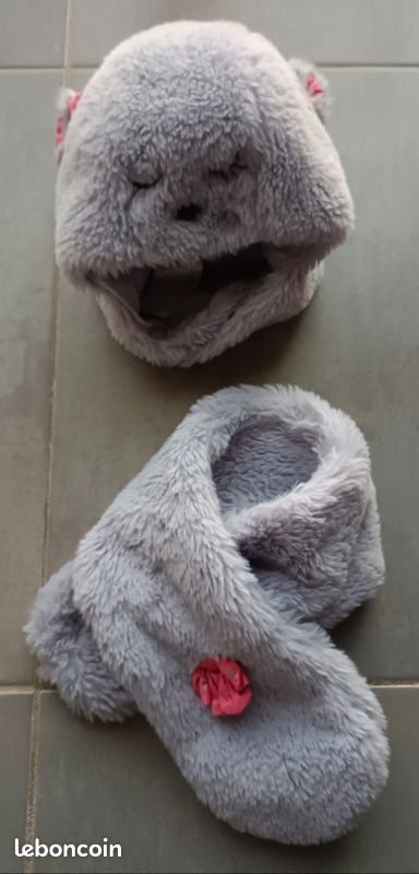 Ensemble bonnet chapka et écharpe bébé fille en 18-24 mois (image 2)