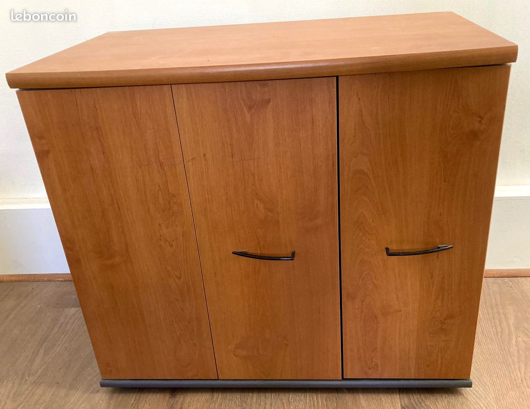 Armoire de rangement, finition merisier 80 x 71 x 48 (image 1)