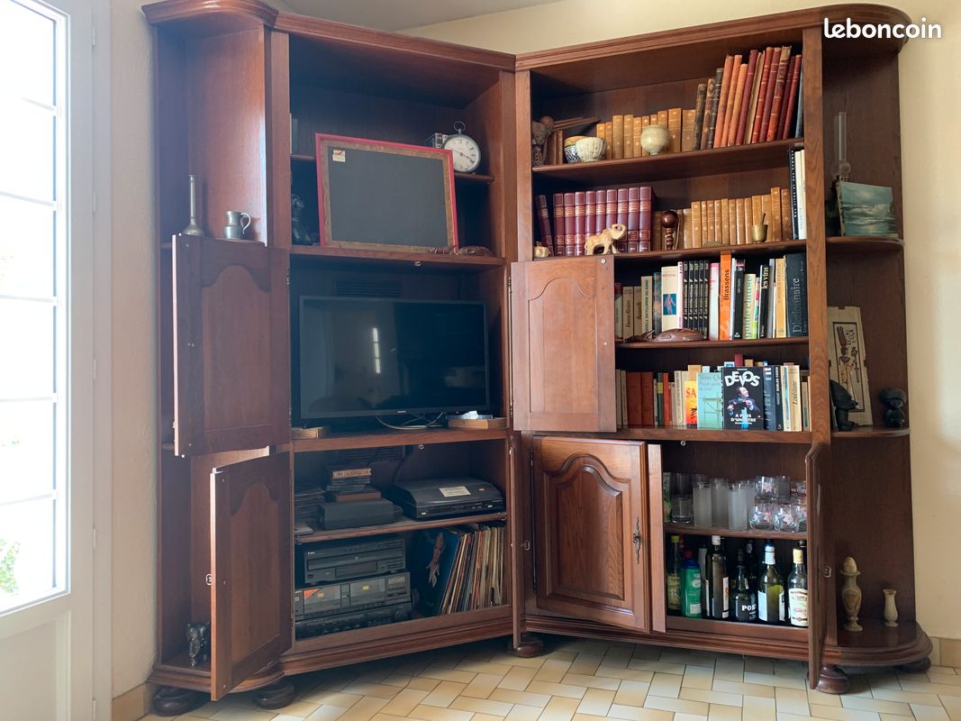 Meuble angle –tv – audio – bibliotheque – bar (image 2)