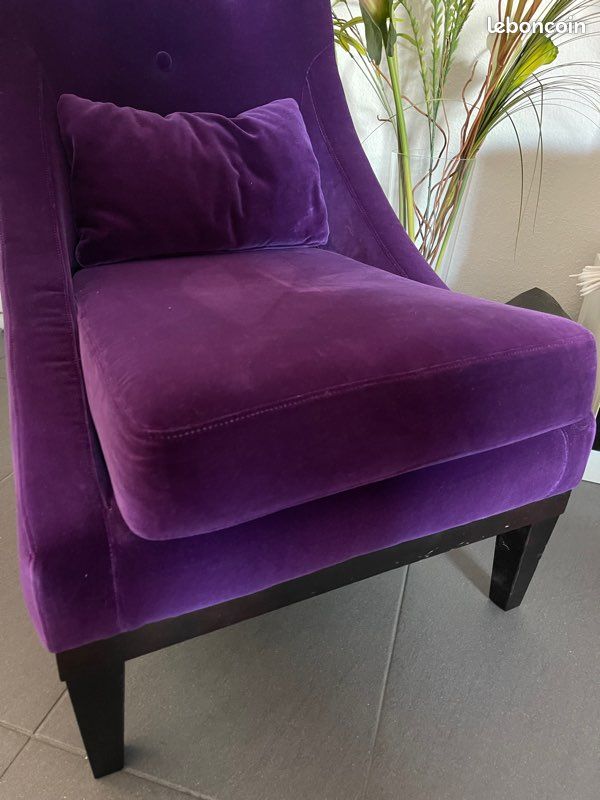 Fauteuil velour Pfister (image 2)