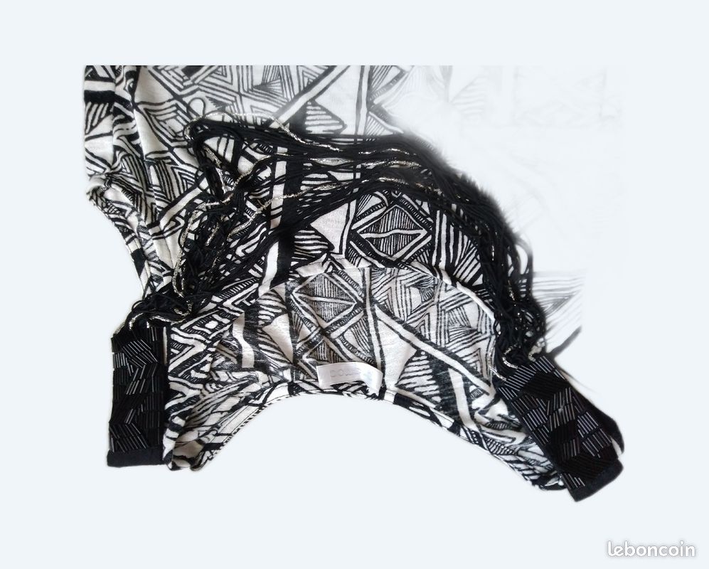 Débardeur bijoux noir et blanc Promod (image 1)