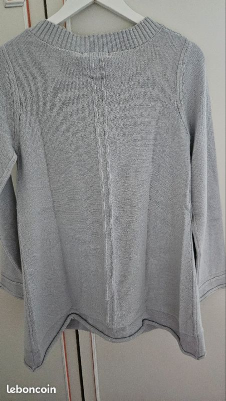 Gilet gris mi-long Lynn Adler (image 2)