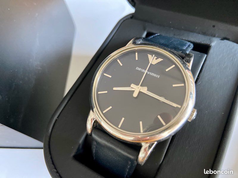 Montre emporio armani acier / cuir (image 1)