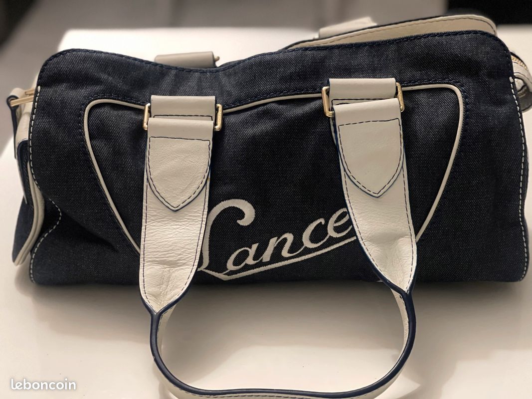 Sac Lancel cuir et demim jean (image 4)