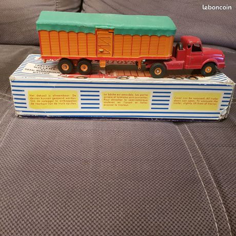 Camion Dinky Toys Ancien - Semi-remorque Bâchée Réf. 36B En Boîte 4ème édition