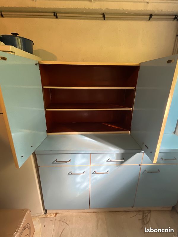 Meuble de cuisine formica bleu (image 2)