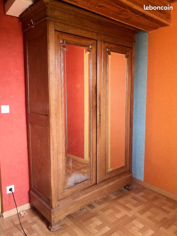 Armoire en chêne avec miroir (image 2)