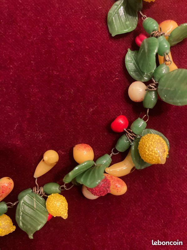 Collier Vintage En Perles De Verre De Murano Multicolores - Tutti Frutti, Milieu Du 20ème Siècle