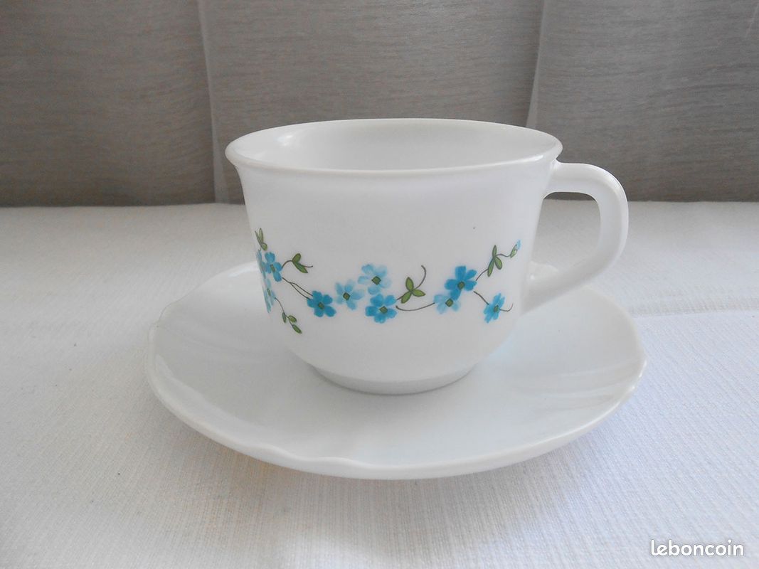 Arcopal Myosotis Service Vaisselle Plat Creux Et Plat De Service