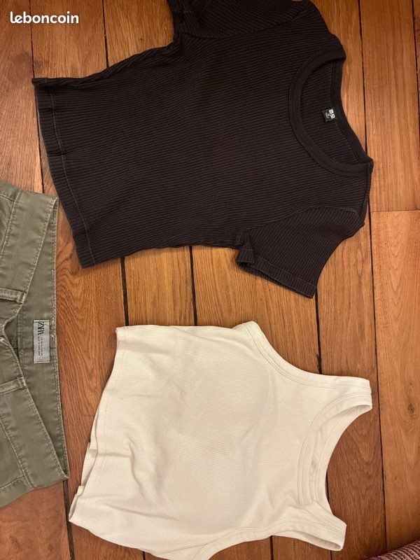 Ensemble cargo Zara et crop top uniqlo (image 3)