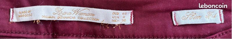 Pantalon bordeaux Zara Woman (image 6)