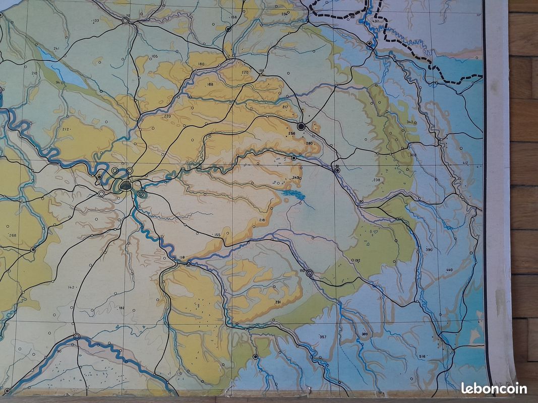 PS2 Ancienne carte scolaire Hatier Les régions naturelles de France - N°9 -9Bis (carte double) Bassin Parisien par Paul Kaeppelin (image 16)
