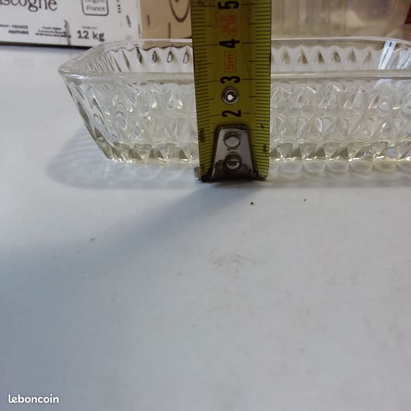 Beurrier ancien Duralex verre et métal | Selency