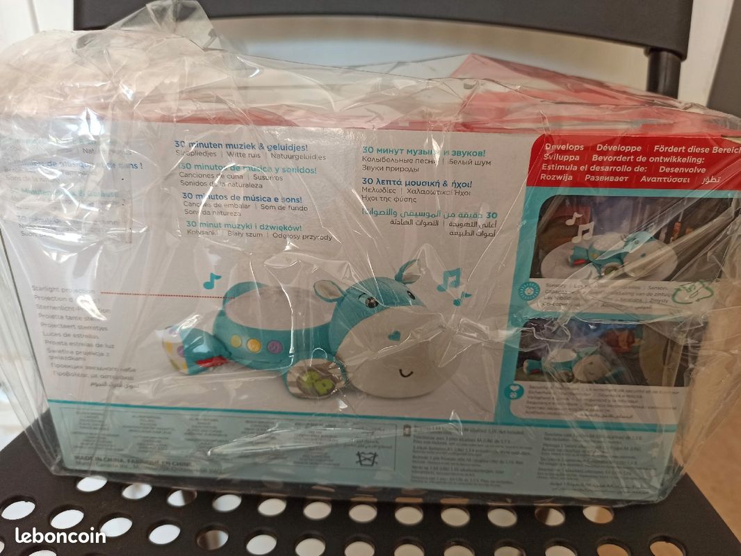 Peluche Hippo Douce nuit bleu (Neuf) (image 3)