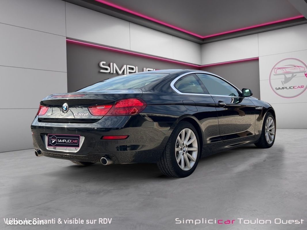 BMW SERIE 6 COUPE F13 640d xDrive 313ch Exclusive Individual Entretien complet Garantie 12 mois (image 5)