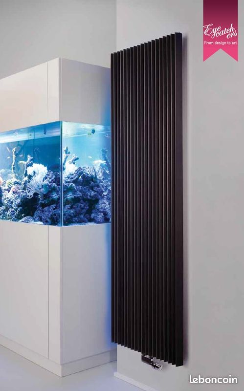 Radiateurs vertical 1798W JAGA Iguana aplano gris sablé 192cmx74cm non monté encore emballé (image 2)