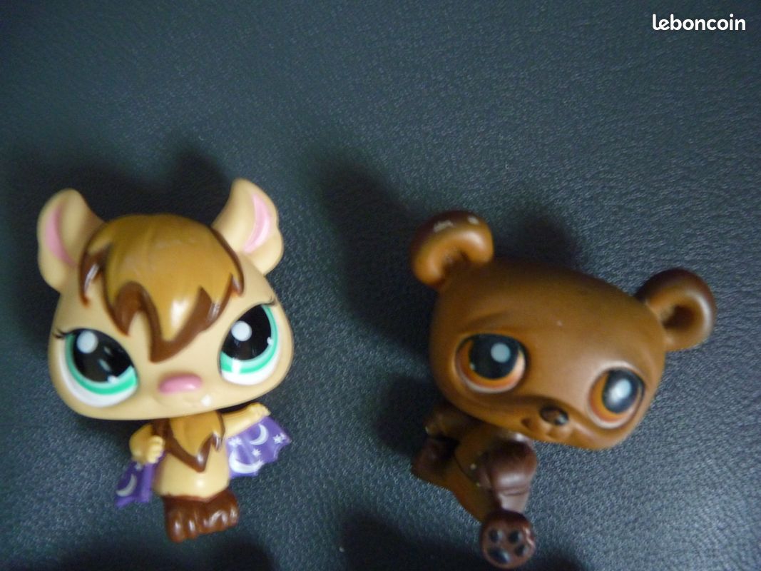 Figurine Littlest Pet Shop Ours 677 – Hasbro – Occasion – Collection Animaux Sauvages