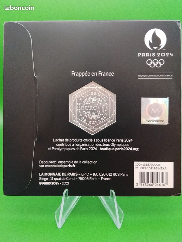 10 euros argent 2021 - JO Paris 2024 (image 3)