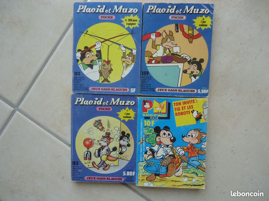 4 BANDES DESSINEES : PLACID ET MUZO N° 152 159 183 281 (au choix) (image 1)
