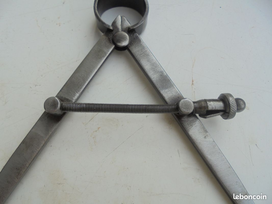 Ancien compas a ressort de menuisier (image 6)