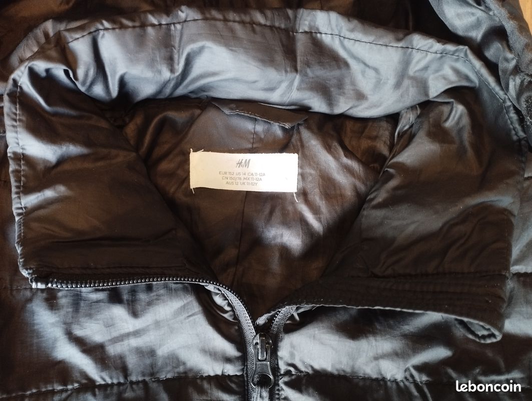 Doudoune noire 11/12 ans H&M (image 3)