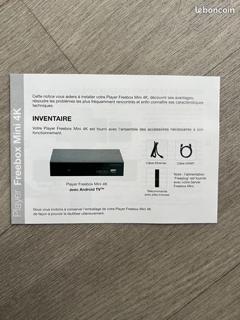 Télécommande d'origine pour Décodeur Freebox Mini 4K Télécommande d'origine pour Décodeur Freebox Mini 4K