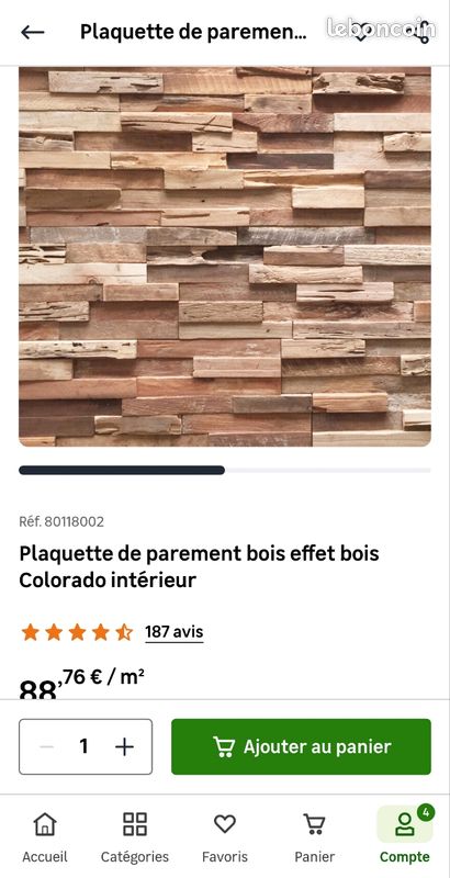 Plaquette de parement bois Colorado (image 1)