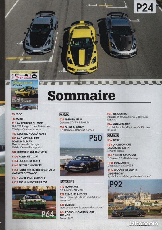 Flat 6 373 2022 porsche 718 cayman gt4 rs 997 c4 cabriolet ph1 993 carrera s (image 2)