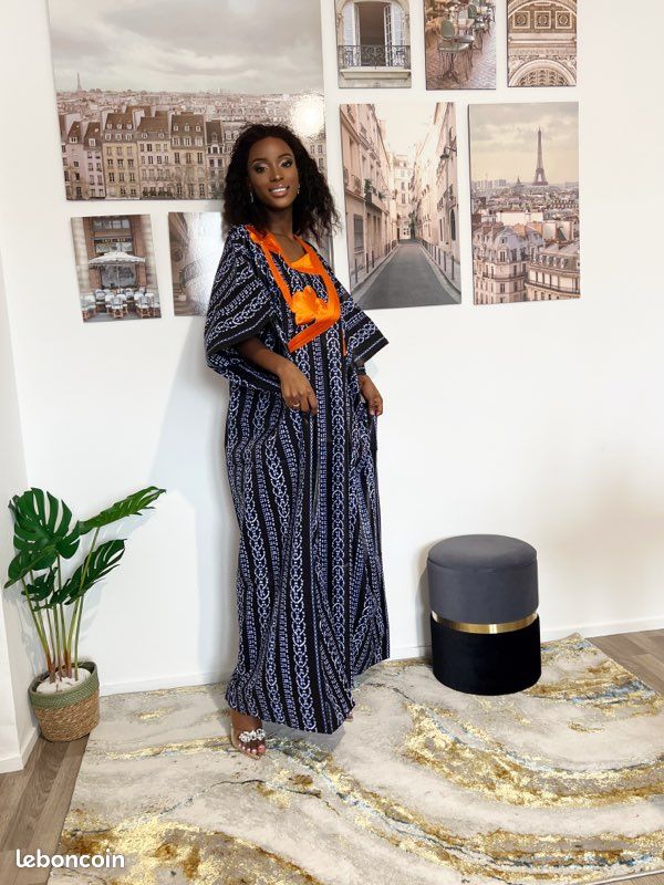 Grand boubou en pagne, robe en pagne brodée africain Vêtements