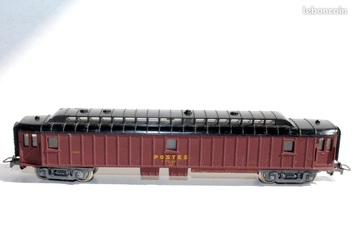Wagon Postal SNCF HO à Bogies - Année 1960 - Zamak Et Tôle - Vintage Neuf En Boîte Jouef/PMB VB