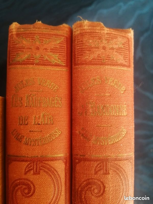 JULES VERNE collection Hetzel de 1922 et 1923. L'île mystérieuse I, II: les naufragés de l'air et l'abandonné (image 3)