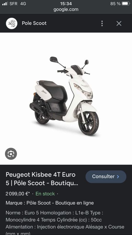 Peugeot Kisbee 4T Euro 5  Pôle Scoot - Boutique en ligne