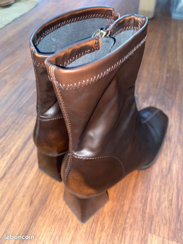 Bottines Stradivarius Marron Vintage Chaussures